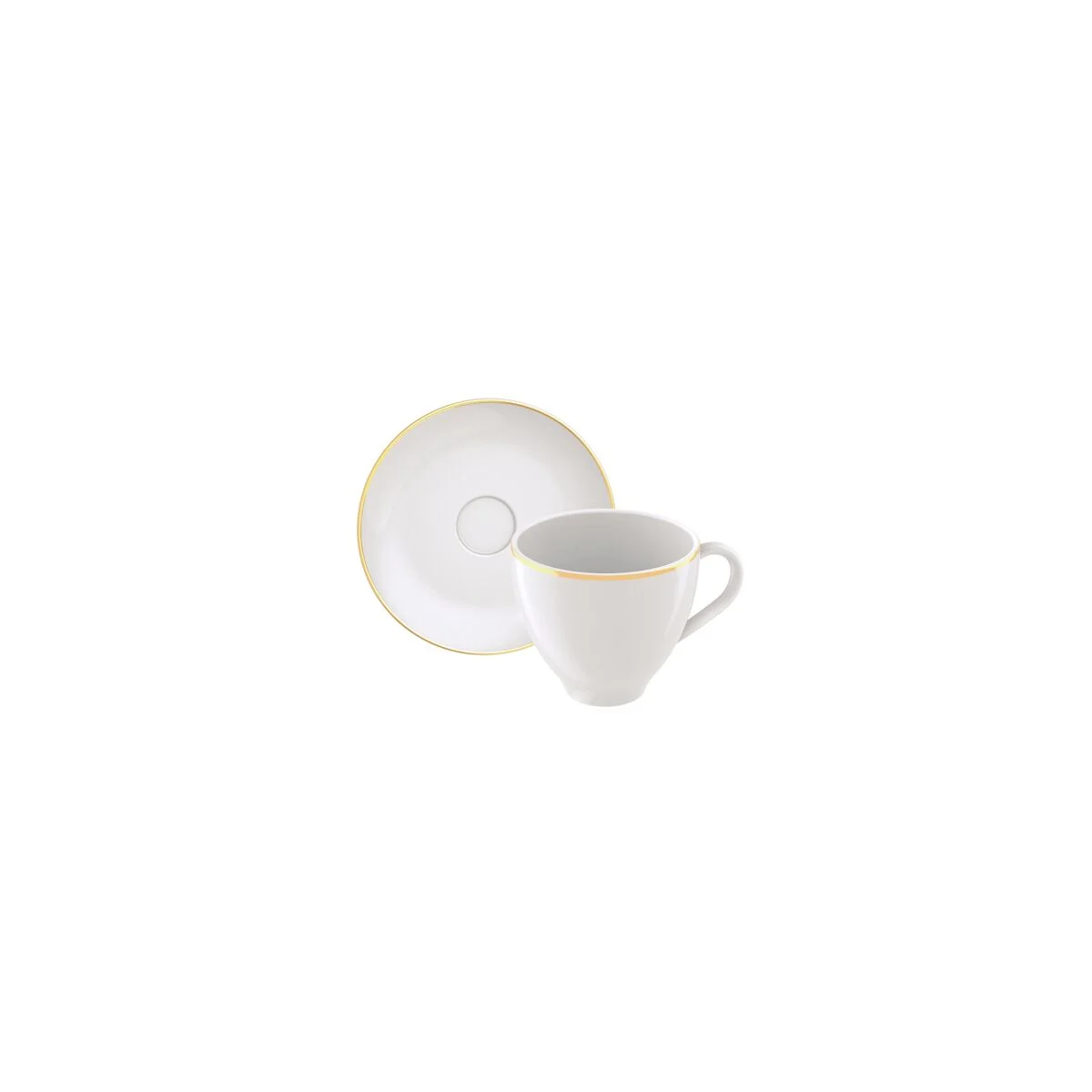 Conjunto Xícara e Pires de Café Tramontina Anna em Porcelana Decorada 2 Peças