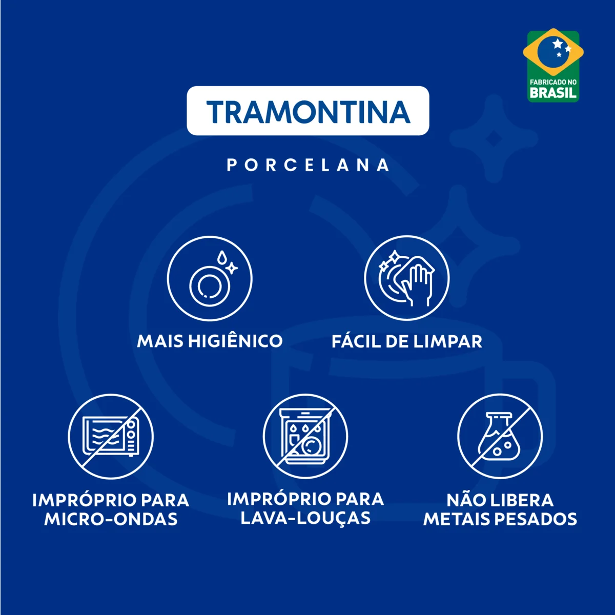 Conjunto Xícara e Pires de Café Tramontina Anna em Porcelana Decorada 2 Peças