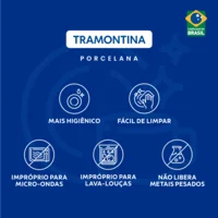 Conjunto Xícara e Pires de Café Tramontina Anna em Porcelana Decorada 2 Peças