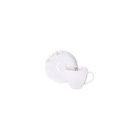 Conjunto Xícara e Pires de Café Tramontina Artemis em Porcelana Decorada 100 ml 2 Peças