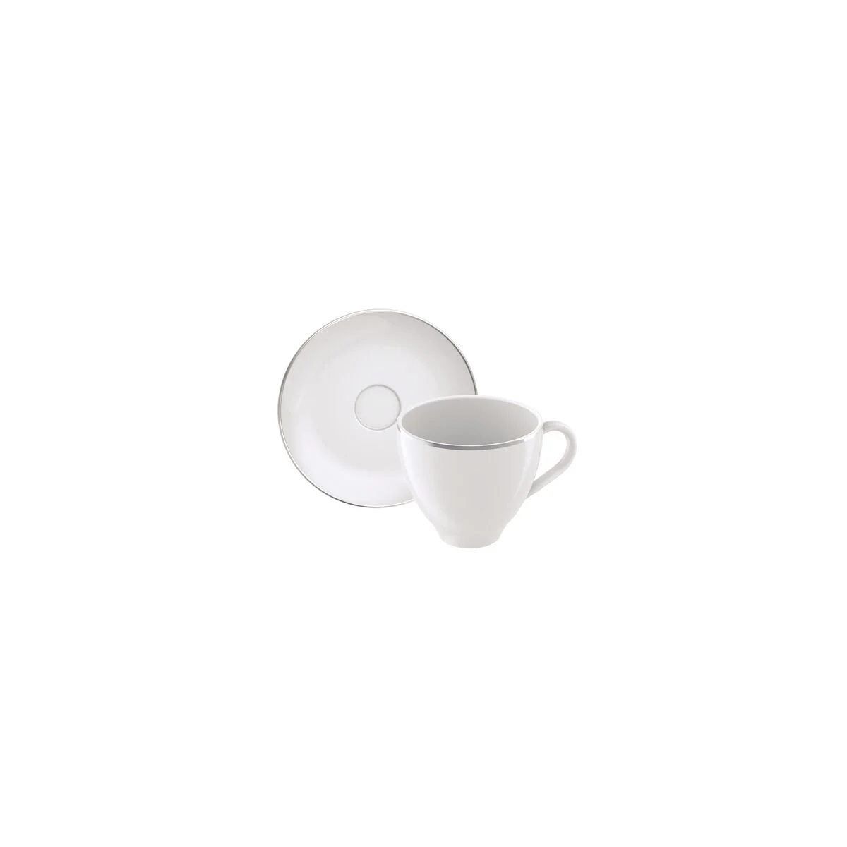 Conjunto Xícara e Pires de Café Tramontina Atena em Porcelana, 100ml