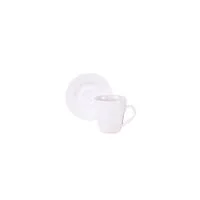 Conjunto Xícara e Pires de Café Tramontina Ingrid em Porcelana Decorada 70 ml 2 Peças