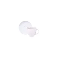 Conjunto Xícara e Pires de Café Tramontina Maria Augusta em Porcelana 100 ml 2 Peças