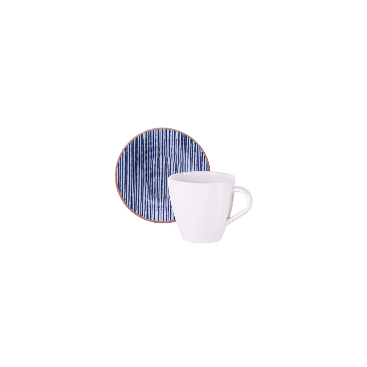 Conjunto Xícara e Pires de Cappuccino Tramontina Abstratta em Porcelana Decorada 200 ml 2 Peças
