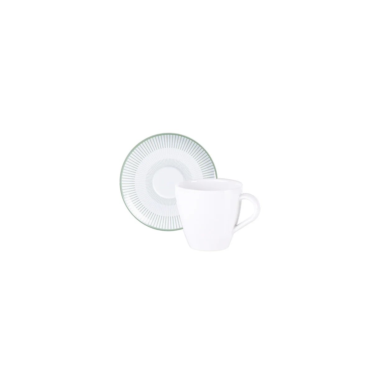Conjunto Xícara e Pires de Chá Tramontina Lineare em Porcelana Decorada 200 ml 2 Peças
