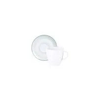Conjunto Xícara e Pires de Chá Tramontina Lineare em Porcelana Decorada 200 ml 2 Peças