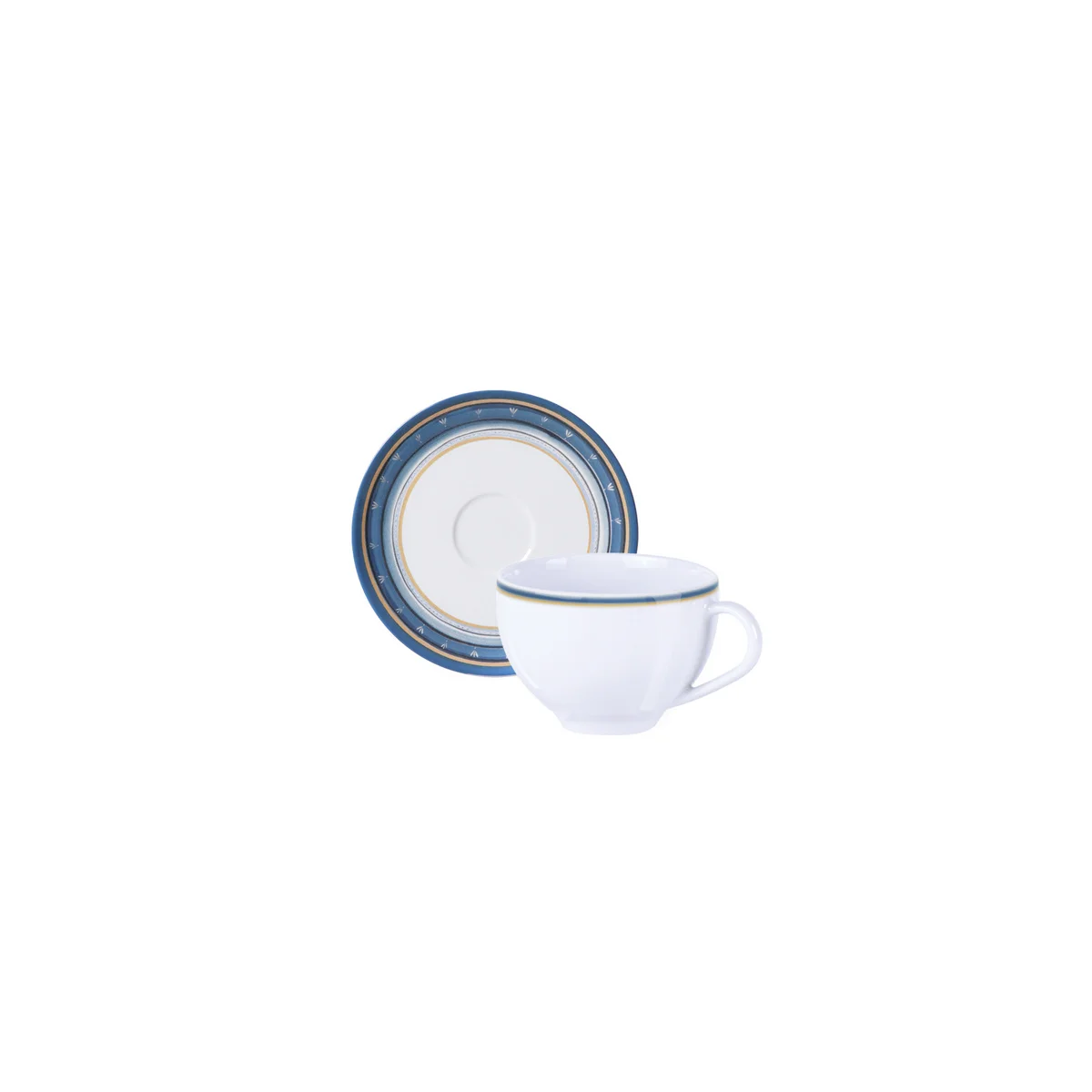 Conjunto Xícara e Pires de Chá Tramontina Nix em Porcelana Decorada 250 ml 2 Peças