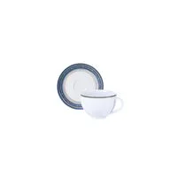 Conjunto Xícara e Pires de Chá Tramontina Nix em Porcelana Decorada 250 ml 2 Peças