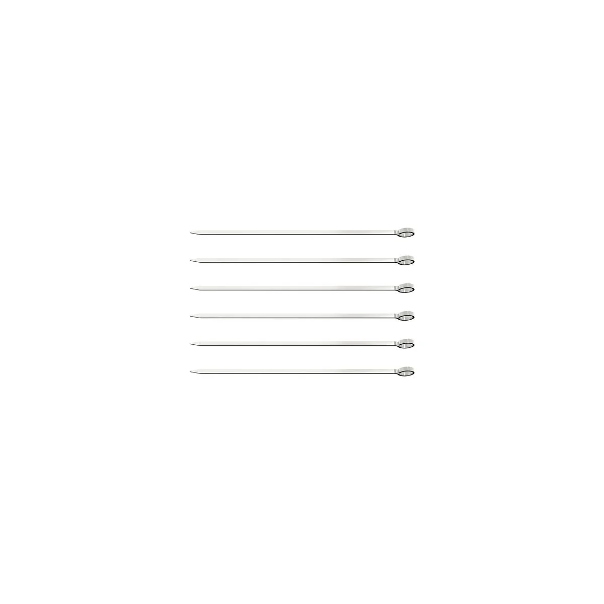 Conjunto de Espetinhos Tramontina em Aço Inox 20 cm 6 Peças