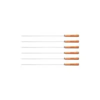 Conjunto de Espetinhos Tramontina em Aço Inox com Cabo de Madeira 50 cm 6 Peças