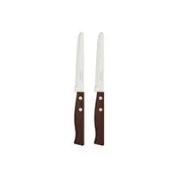 Conjunto de Facas para Frutas Tramontina Tradicional com Lâminas em Aço Inox e Cabos de Madeira Natural 02 Peças