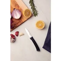 Conjunto de Facas para Legumes e Frutas Tramontina Felice com Lâminas em Aço Inox e Cabos em Polipropileno Preto 02 Peças