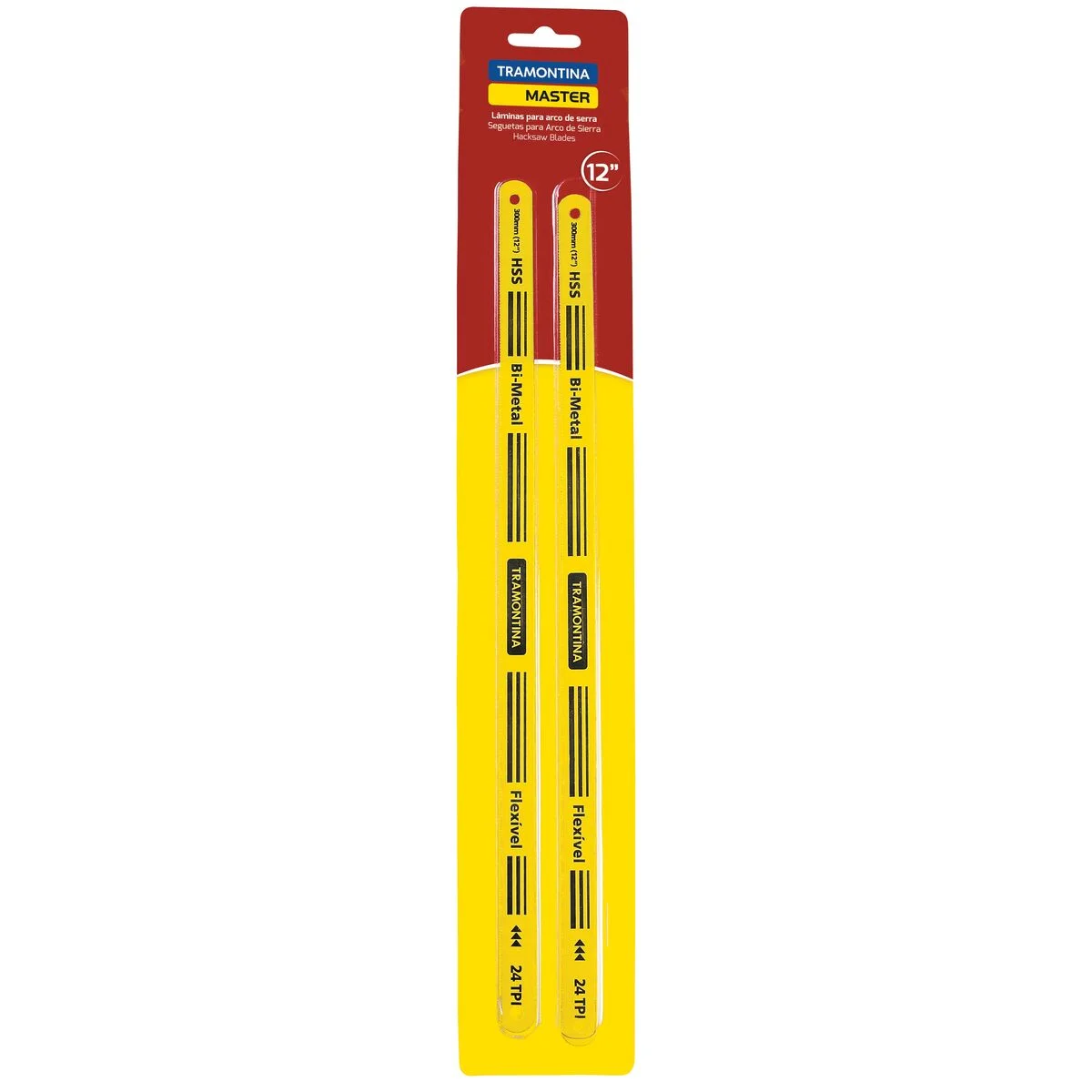 Conjunto de Lâminas para Arco de Serra Tramontina MASTER 12" com 18 Dentes por Polegada em Aço 2 Peças
