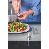 Conjunto de Moedores para Sal e Pimenta Tramontina Realce em Aço Inox e Acrílico com Moinho em Cerâmica 2 Peças