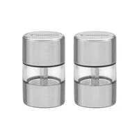 Conjunto de Moedores para Sal e Pimenta Tramontina Realce em Aço Inox e Acrílico com Moinho em Cerâmica 2 Peças