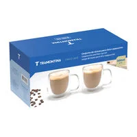 Conjunto de Xícaras Tramontina para chá e cappuccino 200ml 2 Peças