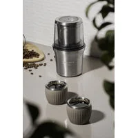 Conjunto de Xícaras para Café Tramontina Empilháveis em Aço Inox com Revestimento em ABS Cinza sem Alça 2 Peças 80 ml