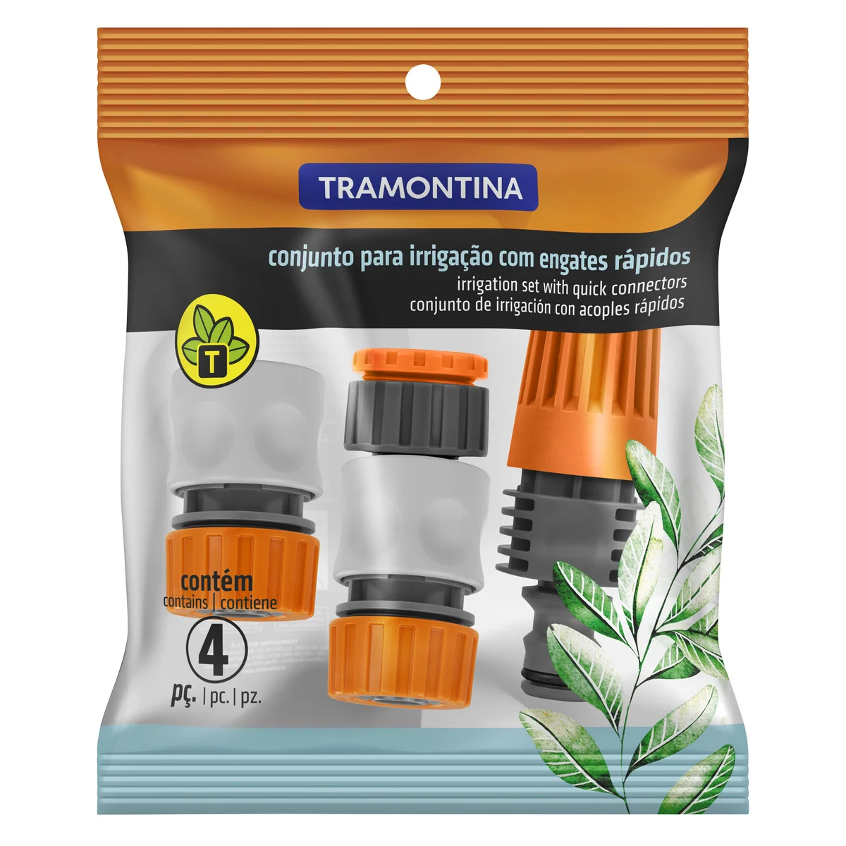 Conjunto para Irrigação Tramontina com Engates Rápidos e Esguicho 4 Peças