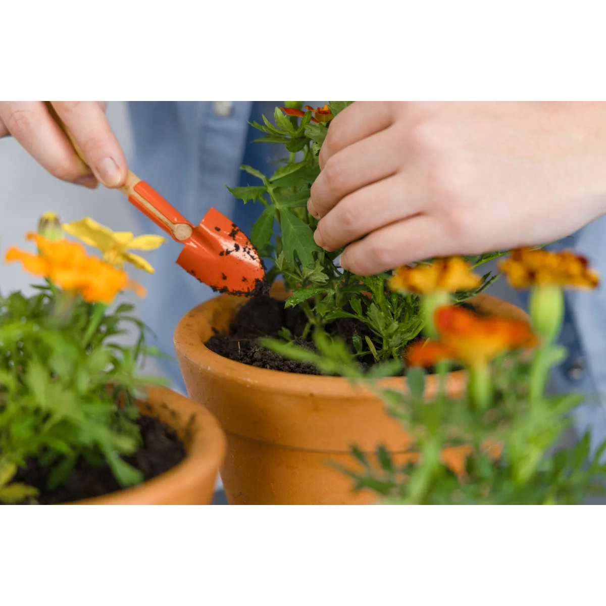 Conjunto para Jardinagem Tramontina Peças Metálicas com Cabo de Madeira 4 Peças