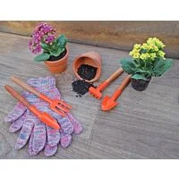 Conjunto para Jardinagem Tramontina Peças Metálicas com Cabo de Madeira 4 Peças