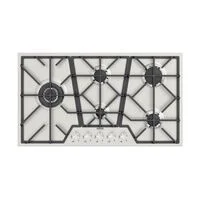 Cooktop a Gás Tramontina Design Collection Penta Inox Full 5 GX 90 em Aço Inox e Trempes em Ferro Fundido