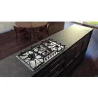 Cooktop a Gás Tramontina Design Collection Penta Inox Full 5 GX 90 em Aço Inox e Trempes em Ferro Fundido