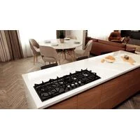 Cooktop à Gás Tramontina Design Collection Slim Glass Full 4GG B 100 Semiprofissional com Acendimento Superautomático 4 Queimadores