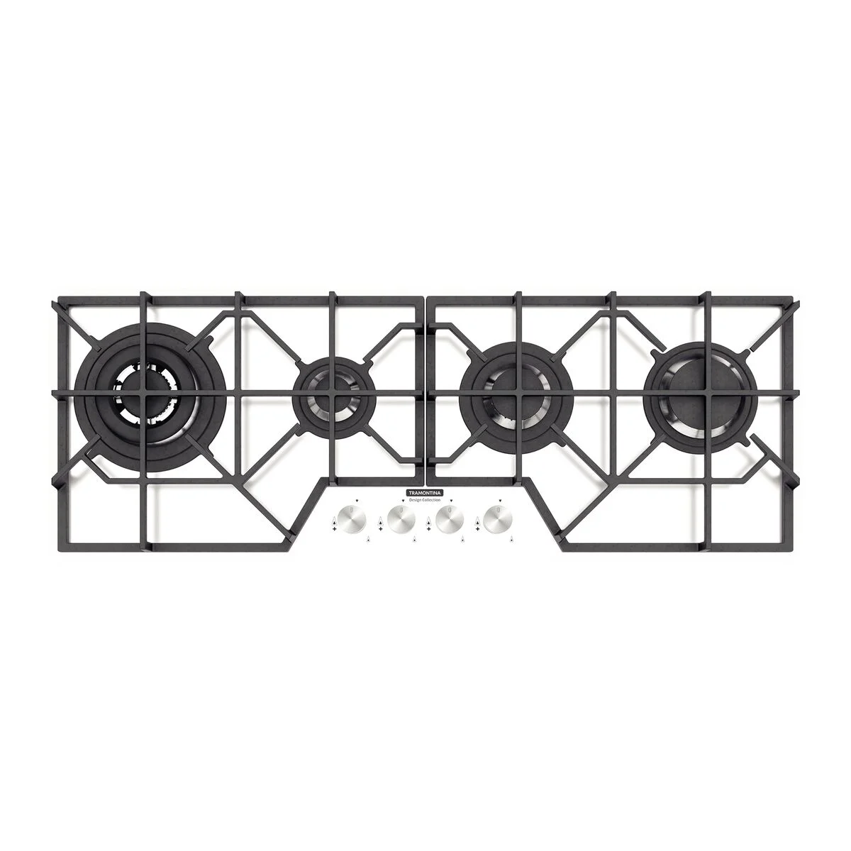 Cooktop à Gás Tramontina Design Collection Slim Glass Full 4GG W 100 Semiprofissional com Acendimento Superautomático 4 Queimadores