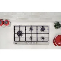 Cooktop a Gás Tramontina Penta Plus em Aço Inox e Trempes em Ferro Fundido com Acendimento Superautomático 5 Queimadores