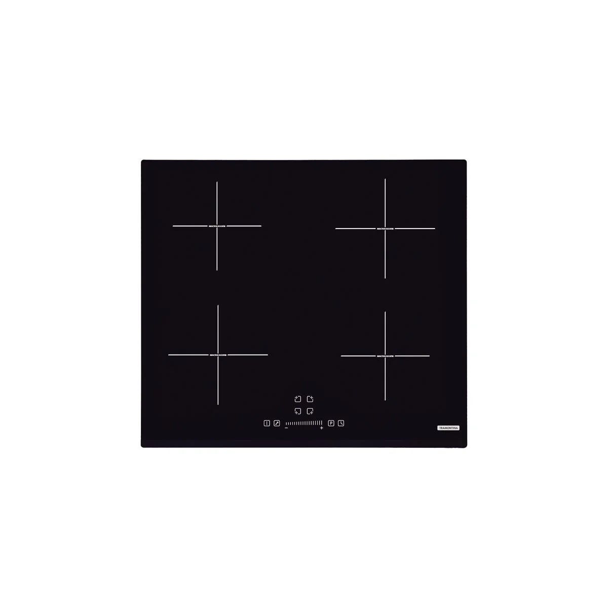 Cooktop por Indução Tramontina Square Slider B 4EI 60 Vitrocerâmico com 4 Áreas de Aquecimento e Comando Touch