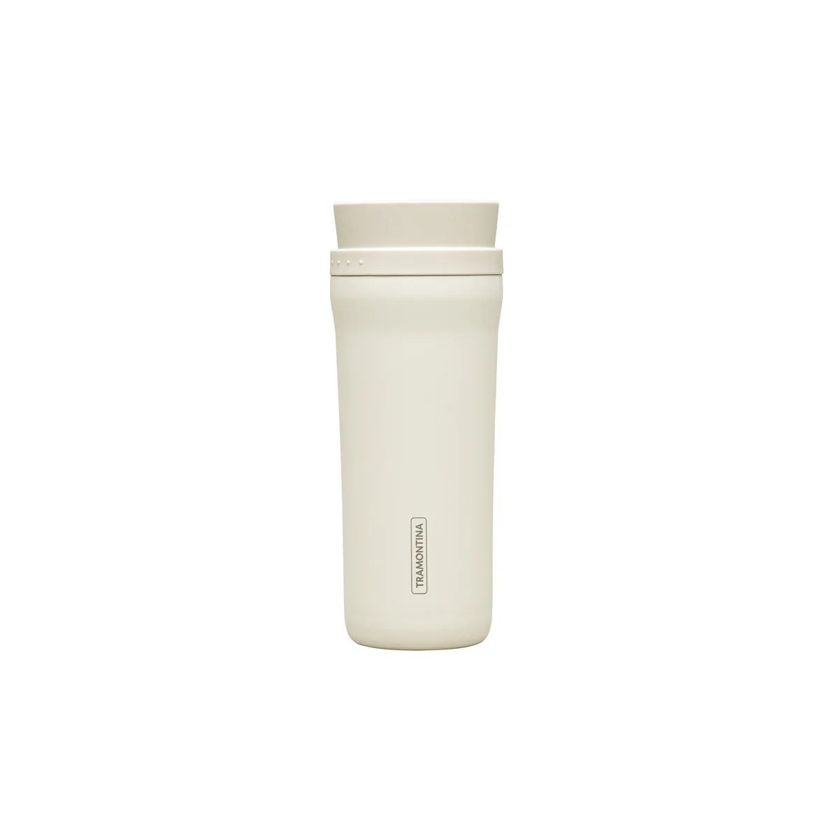 Copo Térmico Tramontina 460 ml Bege em Aço Inox com Bocal 360°