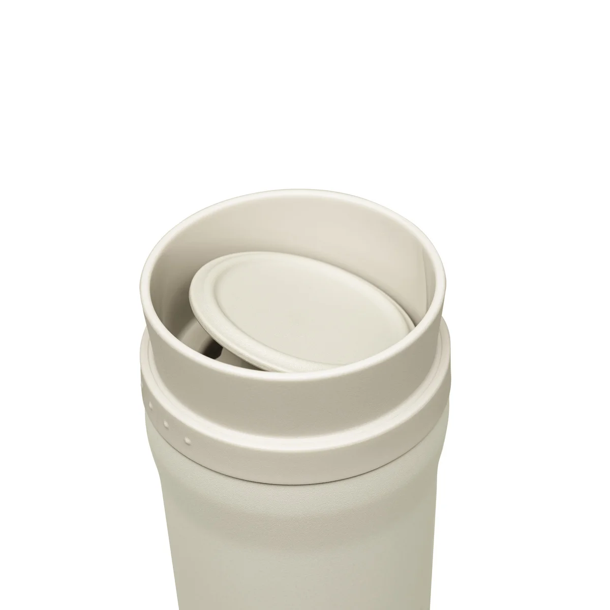 Copo Térmico Tramontina 460 ml Bege em Aço Inox com Bocal 360°