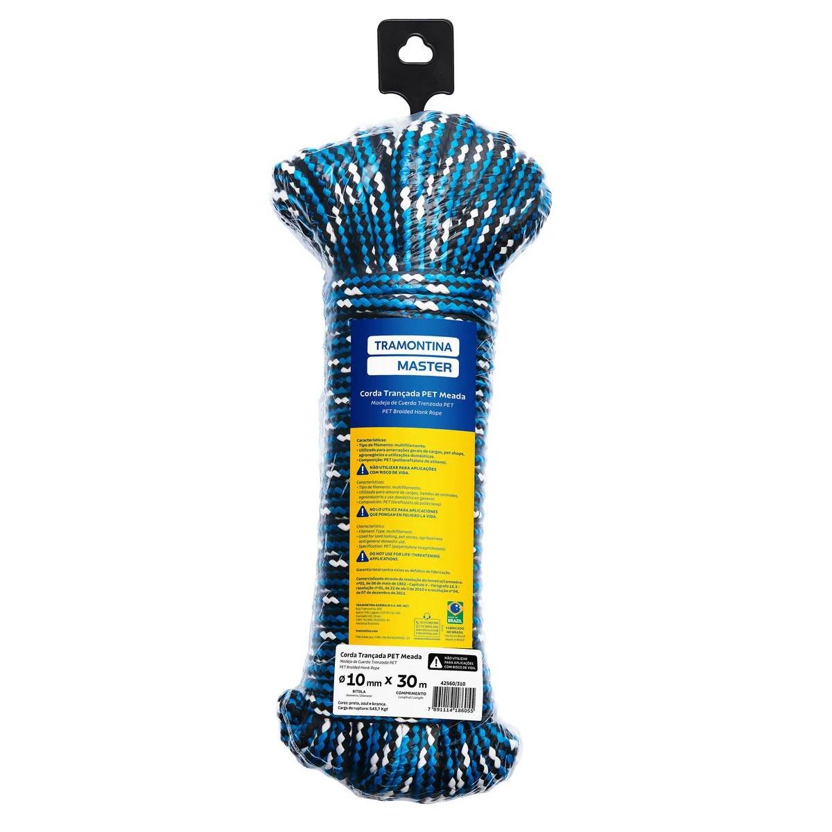 Corda Trançada PET Meada 10 mm x 30 m Tramontina MASTER