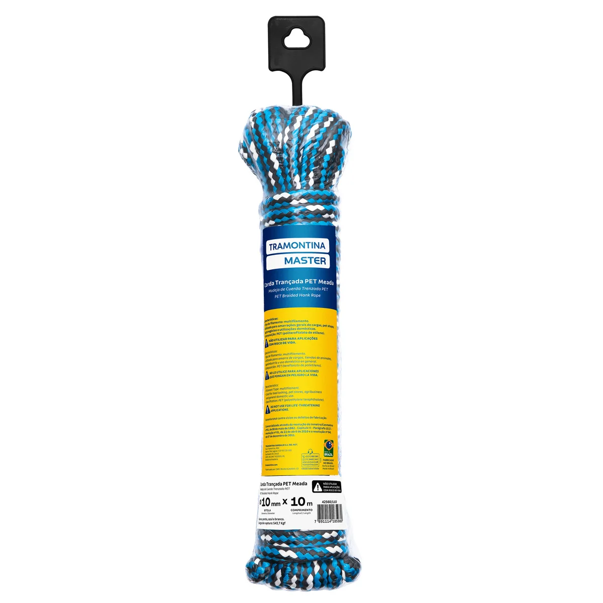 Corda Trançada PET meada 10 mm x 10 m Tramontina MASTER