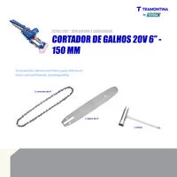 Cortador de Galhos 20V 6" (150 mm) Tramontina by Total - Sem Bateria e Carregador