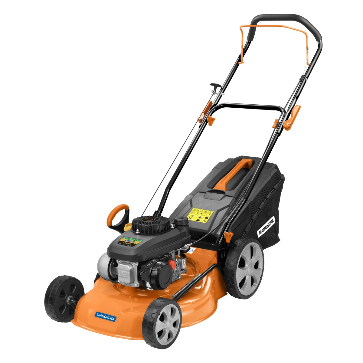 Cortador de Grama a Gasolina Tramontina CC46M com Diâmetro de Corte de 460 mm Motor 141 cc Chassi Metálico e Recolhedor Rígido