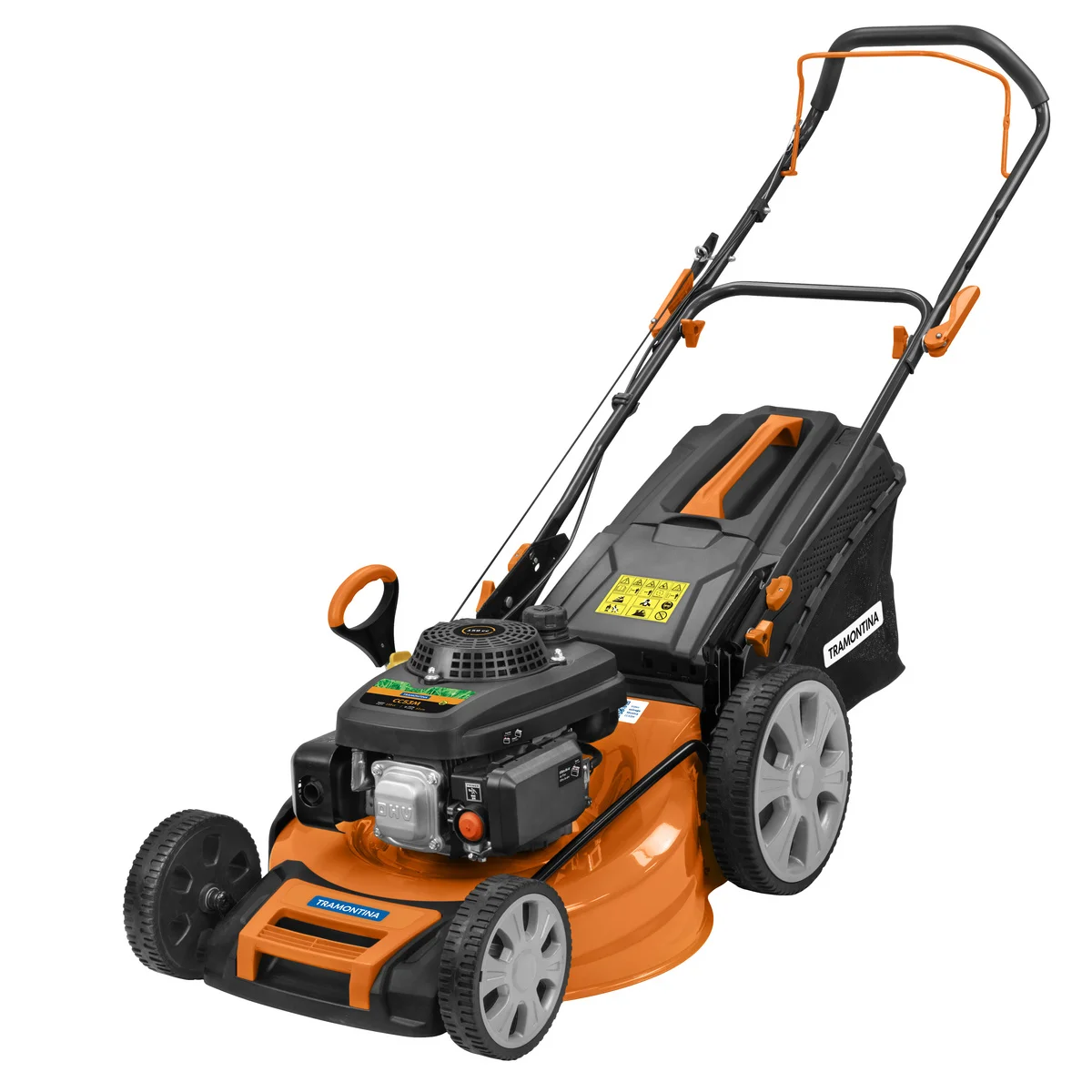 Cortador de Grama a Gasolina Tramontina CC53M com Diâmetro de Corte de 530 mm Motor 159 cc Chassi Metálico e Recolhedor Rígido