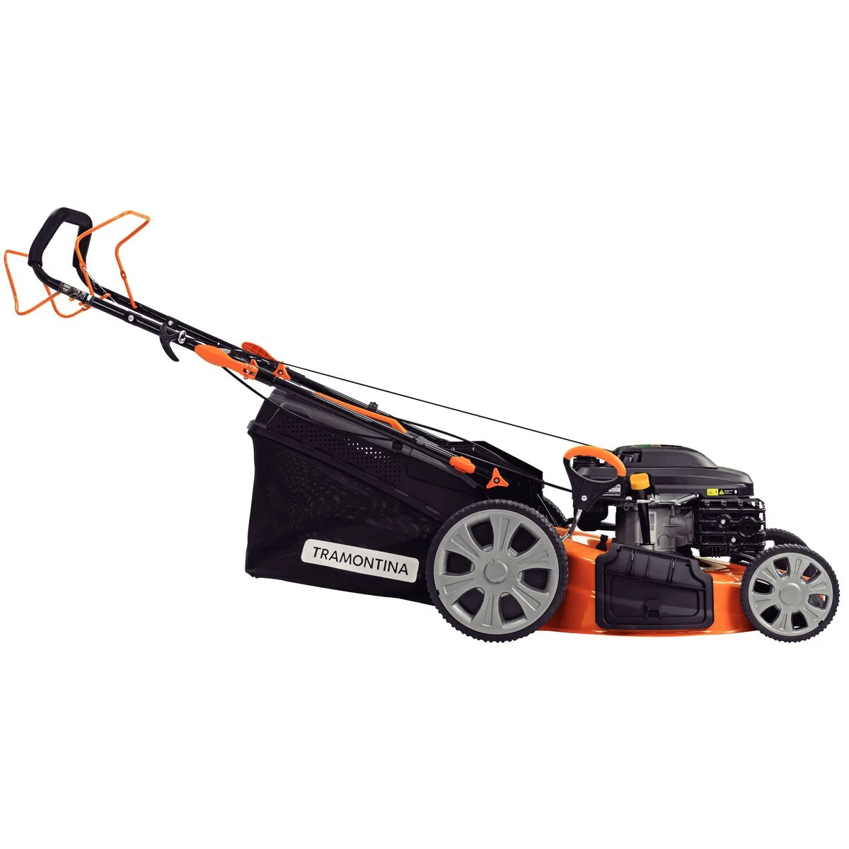 Cortador de Grama a Gasolina Tramontina CCT53M com Diâmetro de Corte de 530 mm Motor 196 cc com Sistema de Tração Chassi Metálico e Recolhedor Rígido