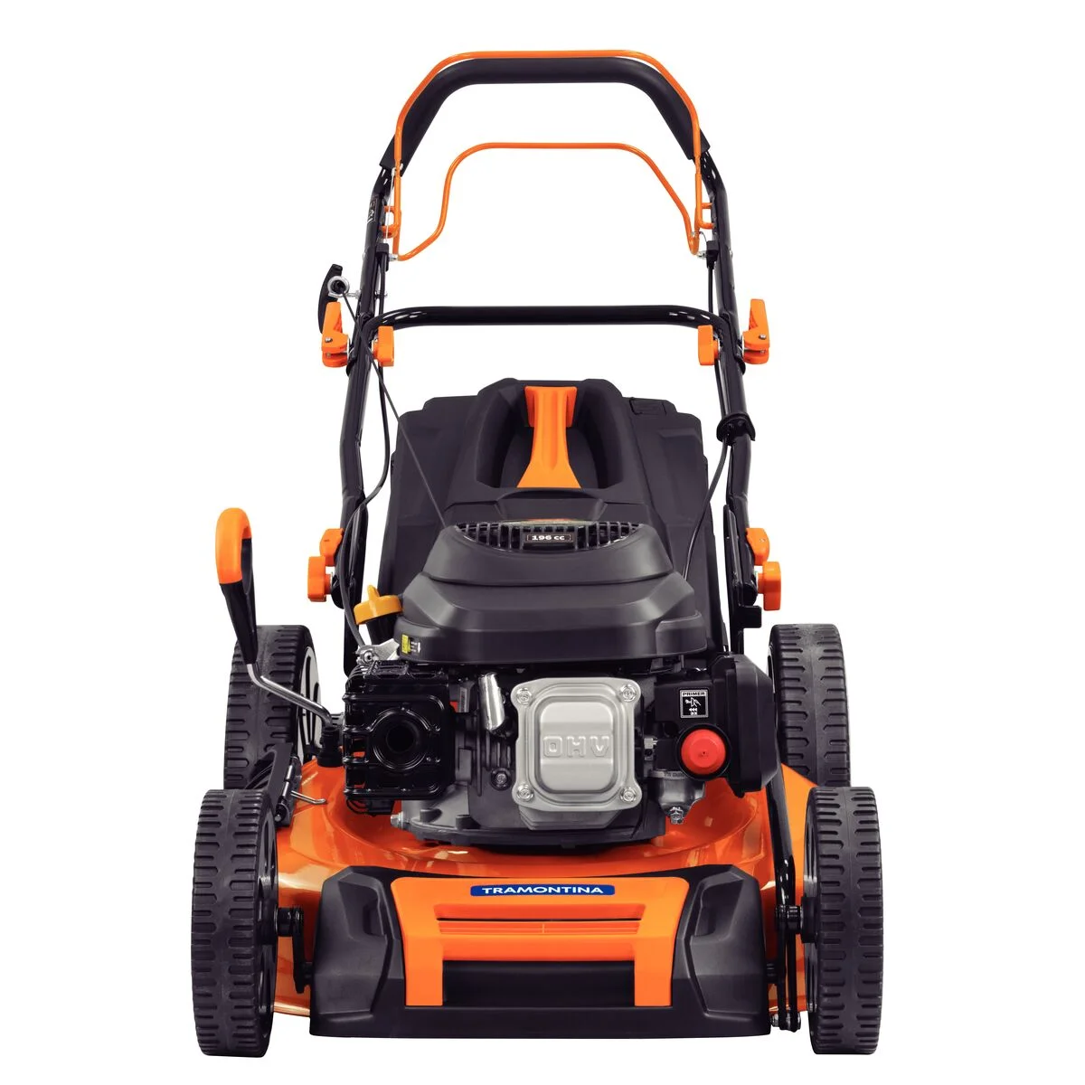 Cortador de Grama a Gasolina Tramontina CCT53M com Diâmetro de Corte de 530 mm Motor 196 cc com Sistema de Tração Chassi Metálico e Recolhedor Rígido
