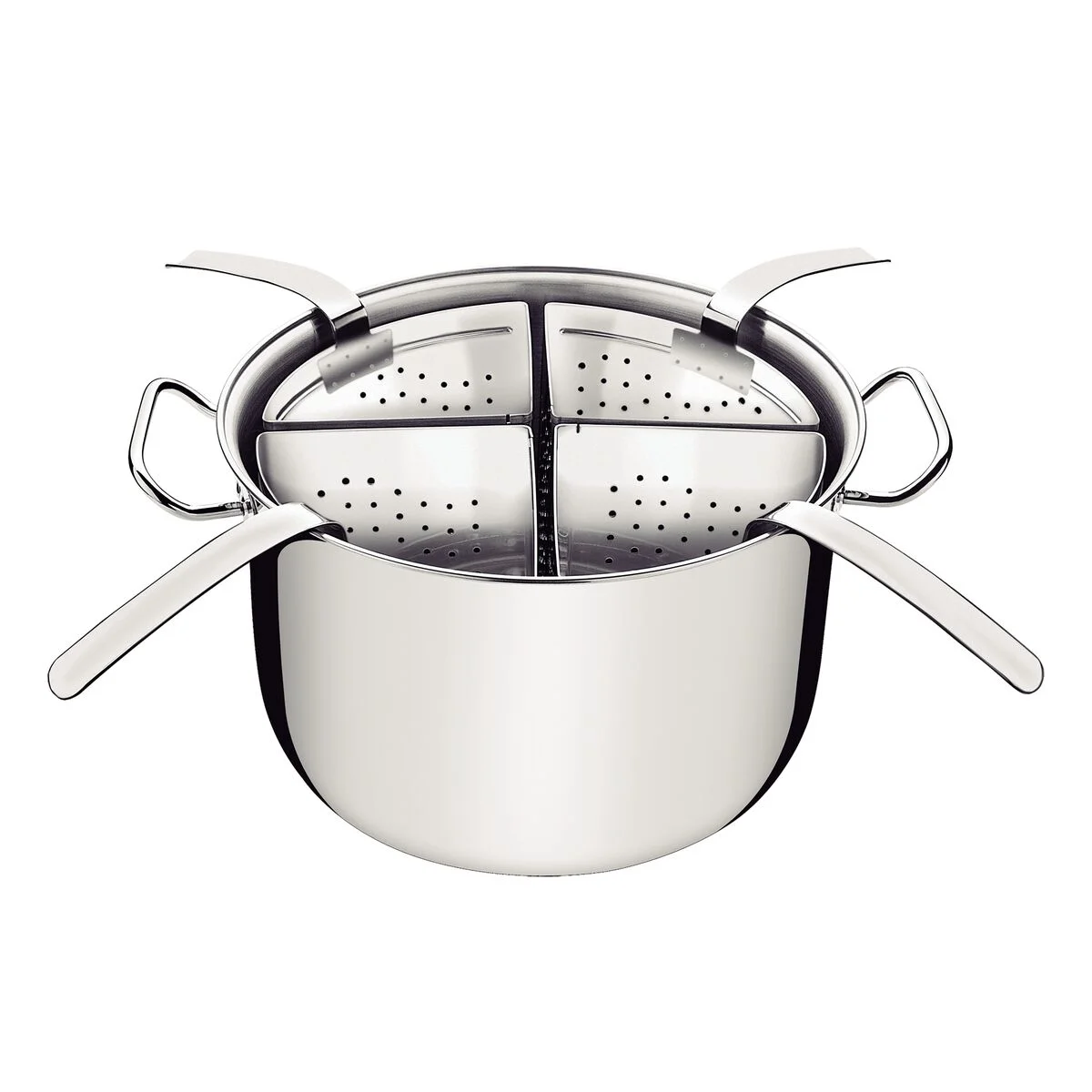 Cozi-Pasta Tramontina Professional em Aço Inox com 4 Divisórias Ø30 cm 13,5 L Sem Embalagem Litografada