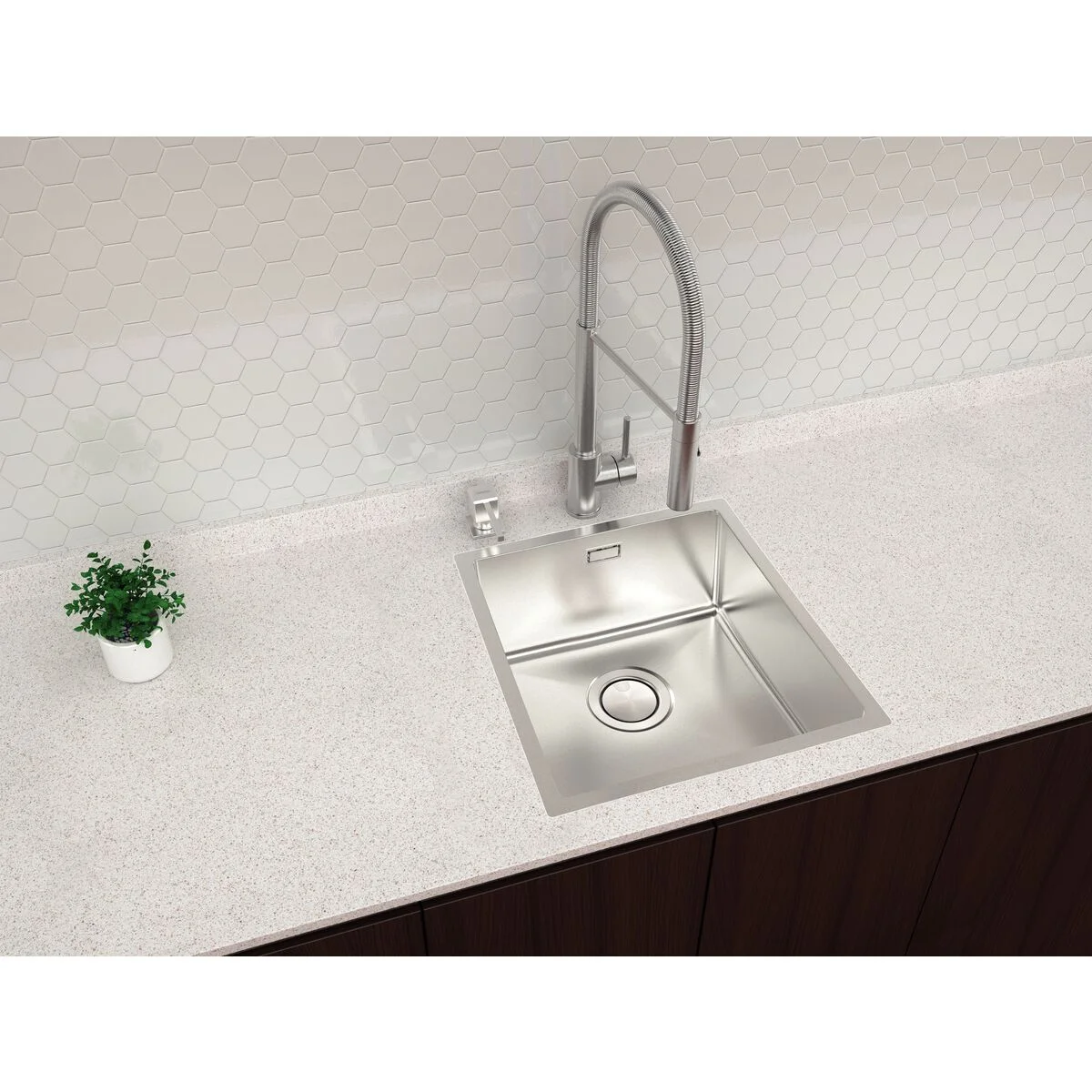 Cuba Tramontina Design Collection Quadrum 34 em Aço Inox com Acabamento Acetinado