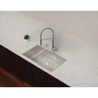 Cuba Tramontina Design Collection Quadrum 70 em Aço Inox com Acabamento Acetinado e Válvula de 4 1/2" com escape