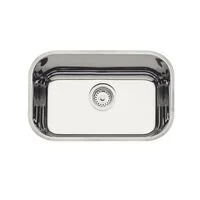 Cuba Tramontina Lavínia 47 BL em aço inox alto brilho 47x30 cm com válvula de 3 1/2"