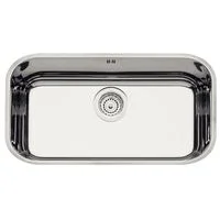 Cuba Tramontina Lavínia 56 BL em aço inox alto brilho 56x34 cm com válvula de 4 1/2" com escape