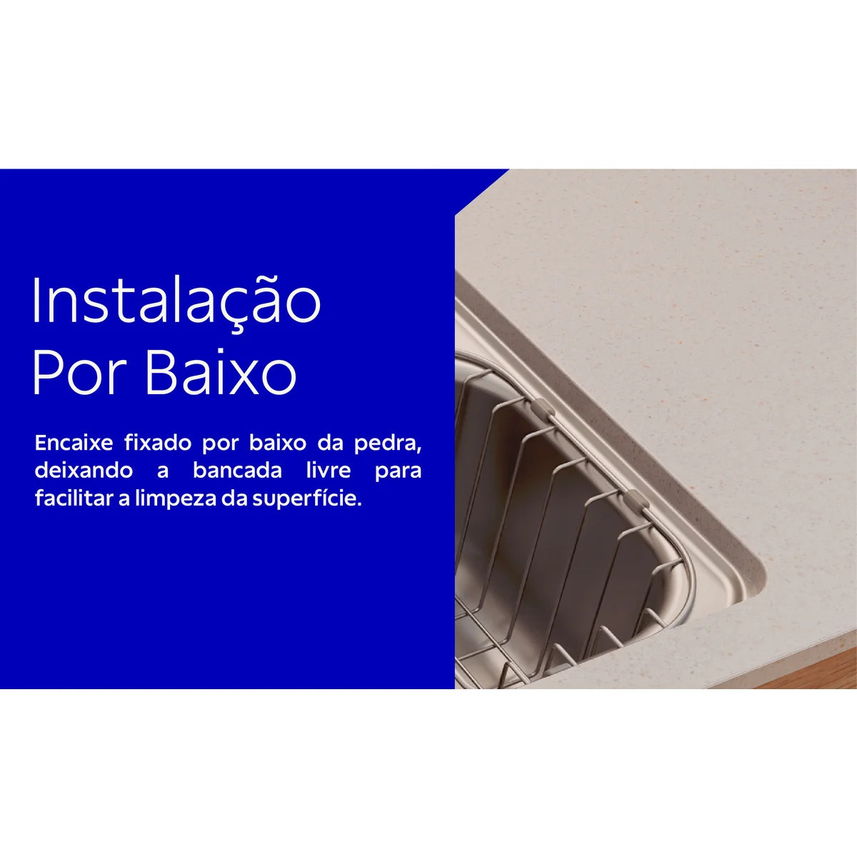 Cuba Tramontina Morgana Compact 48 FX Undermount em Aço Inox com Acabamento Escovado com Monocomando, Dosador de Sabão, Tábua e Cesto Aramado