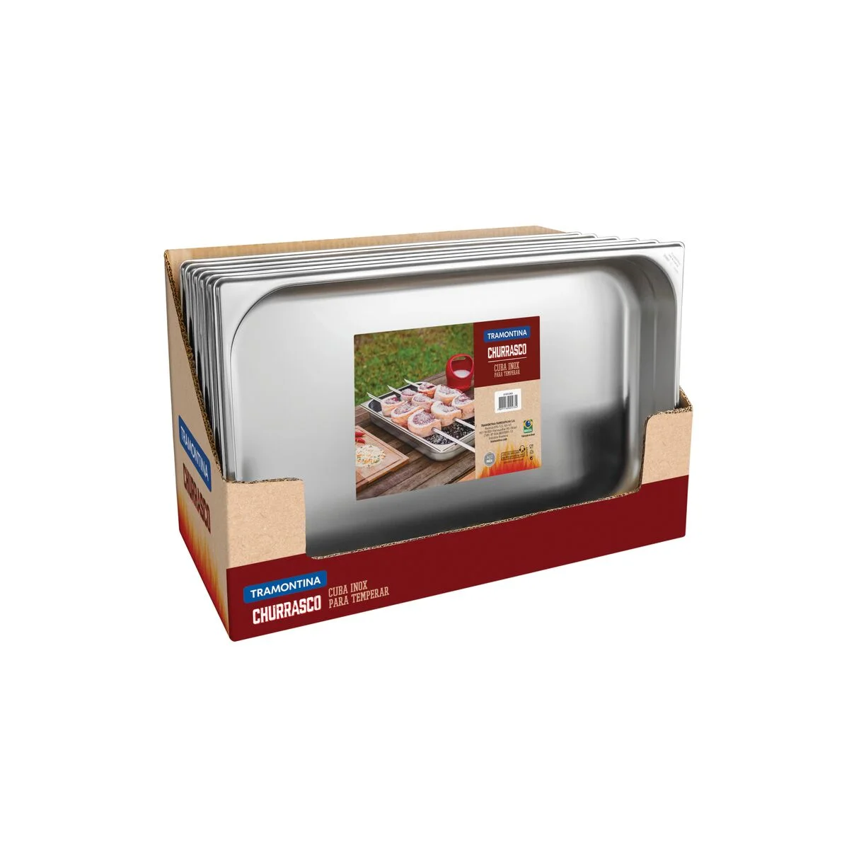 Cuba aço inox 1/1 sem alças - profundidade 65mm