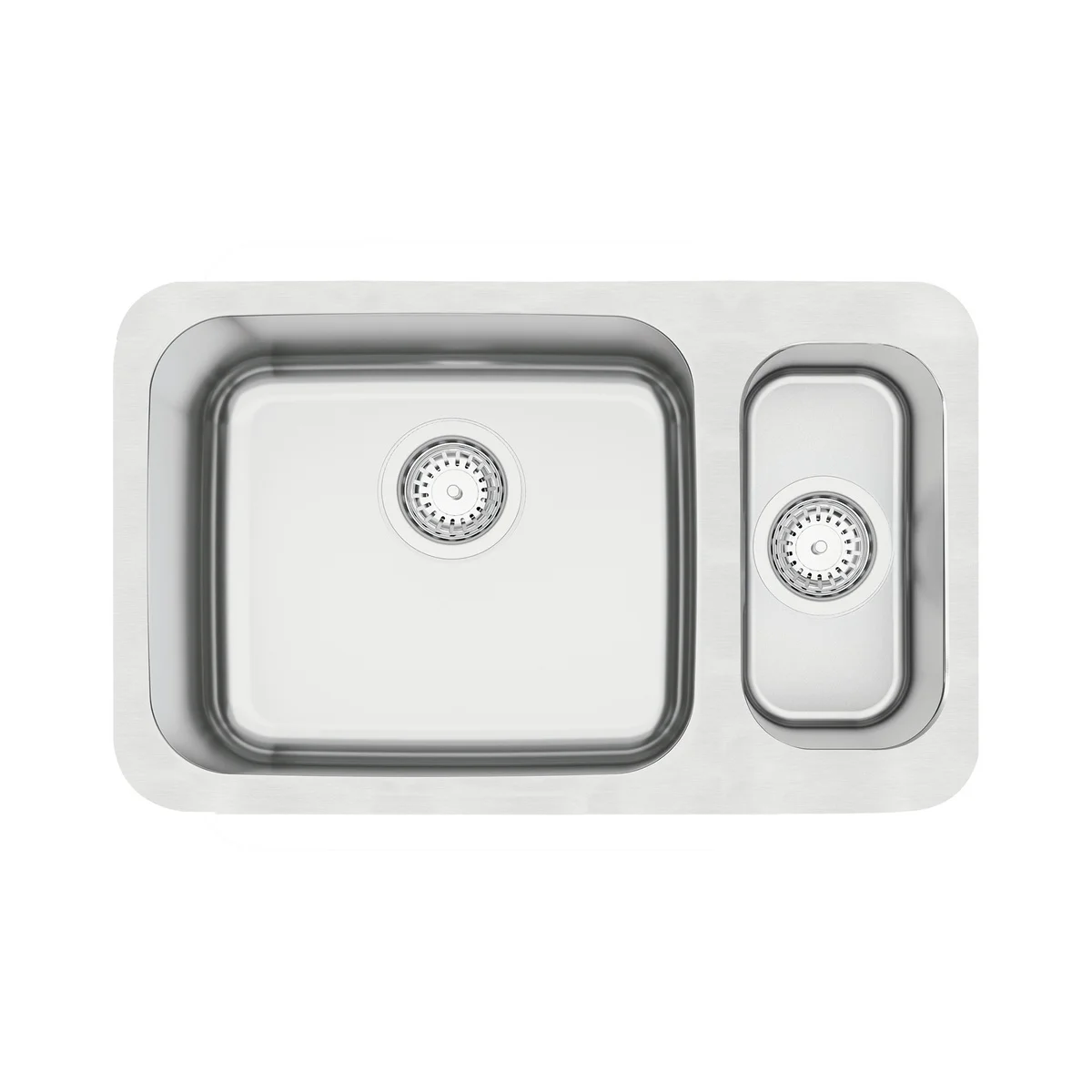 Cuba de Cozinha Tramontina Dora Duo 1.5C 40BL em Aço Inox Escovado