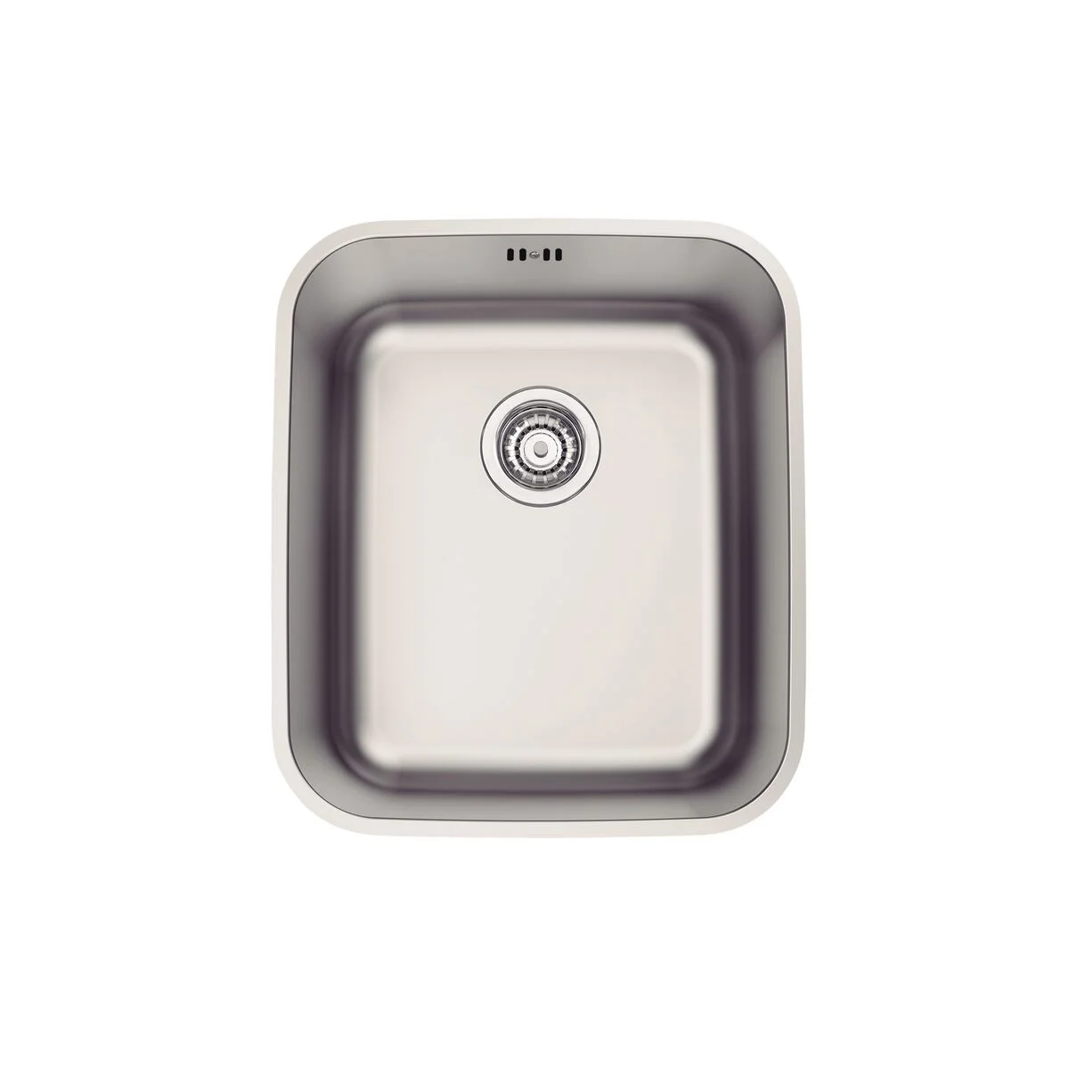 Cuba de Embutir Tramontina Dora 34 BL R6 em Aço Inox Escovado com Válvula e escape 34x40 cm
