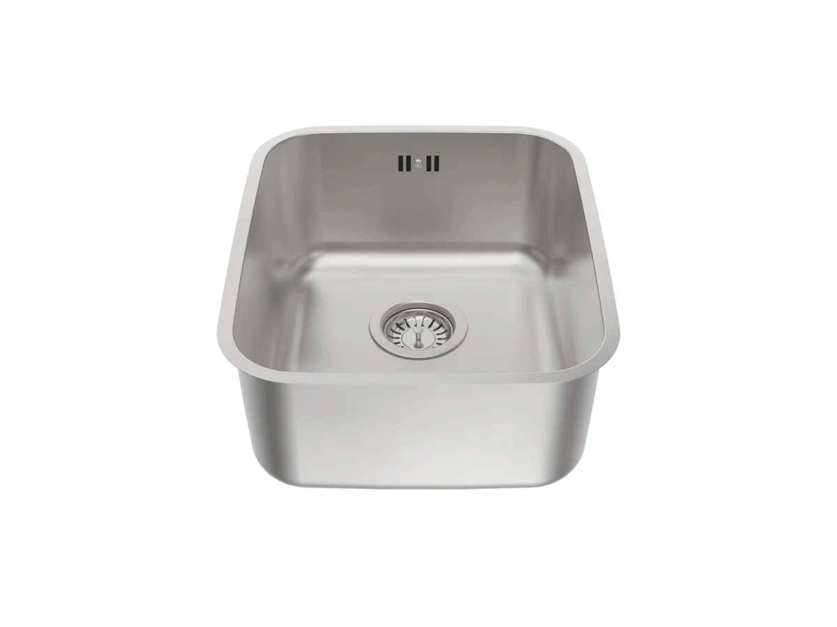 Cuba de Embutir Tramontina Dora 34 BL R6 em Aço Inox Escovado com Válvula e escape 34x40 cm