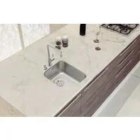 Cuba de Embutir Tramontina Dora 34 BL R6 em Aço Inox Escovado com Válvula e escape 34x40 cm